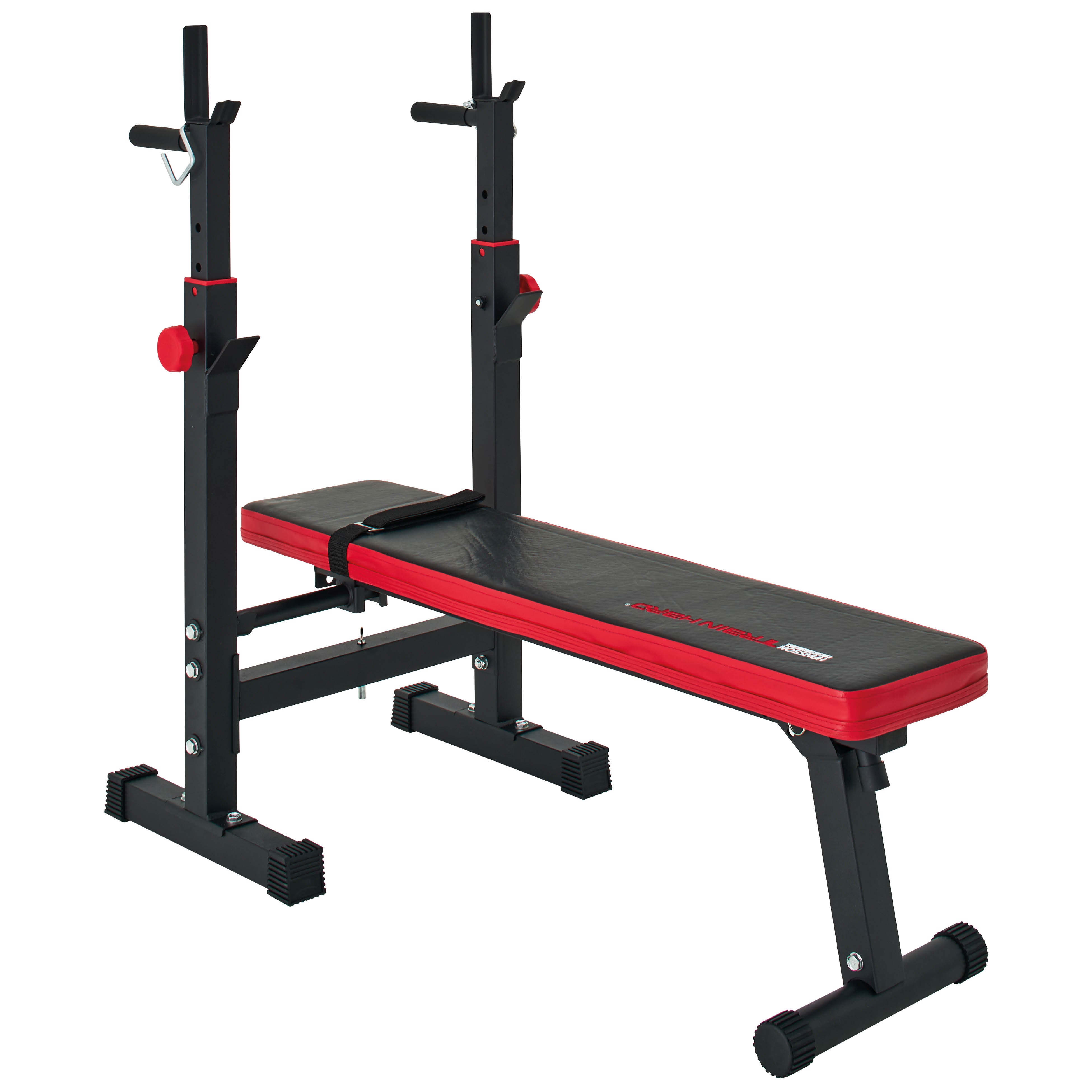 Train Hard® Klappbare multifunkt. Hantelbank mit Hantelständer