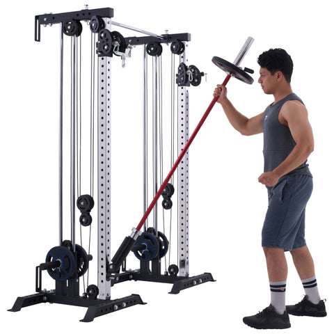 Train Hard® Multi Doppel-Latzugturm Set,