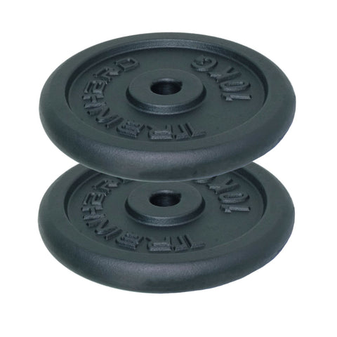 Hantelscheiben aus Gusseisen mit 30 mm Ldm, 2 x 10 Kg
