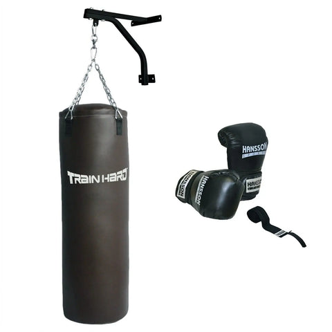 Train Hard® Boxsack 100cm, 30 Kg, als Set