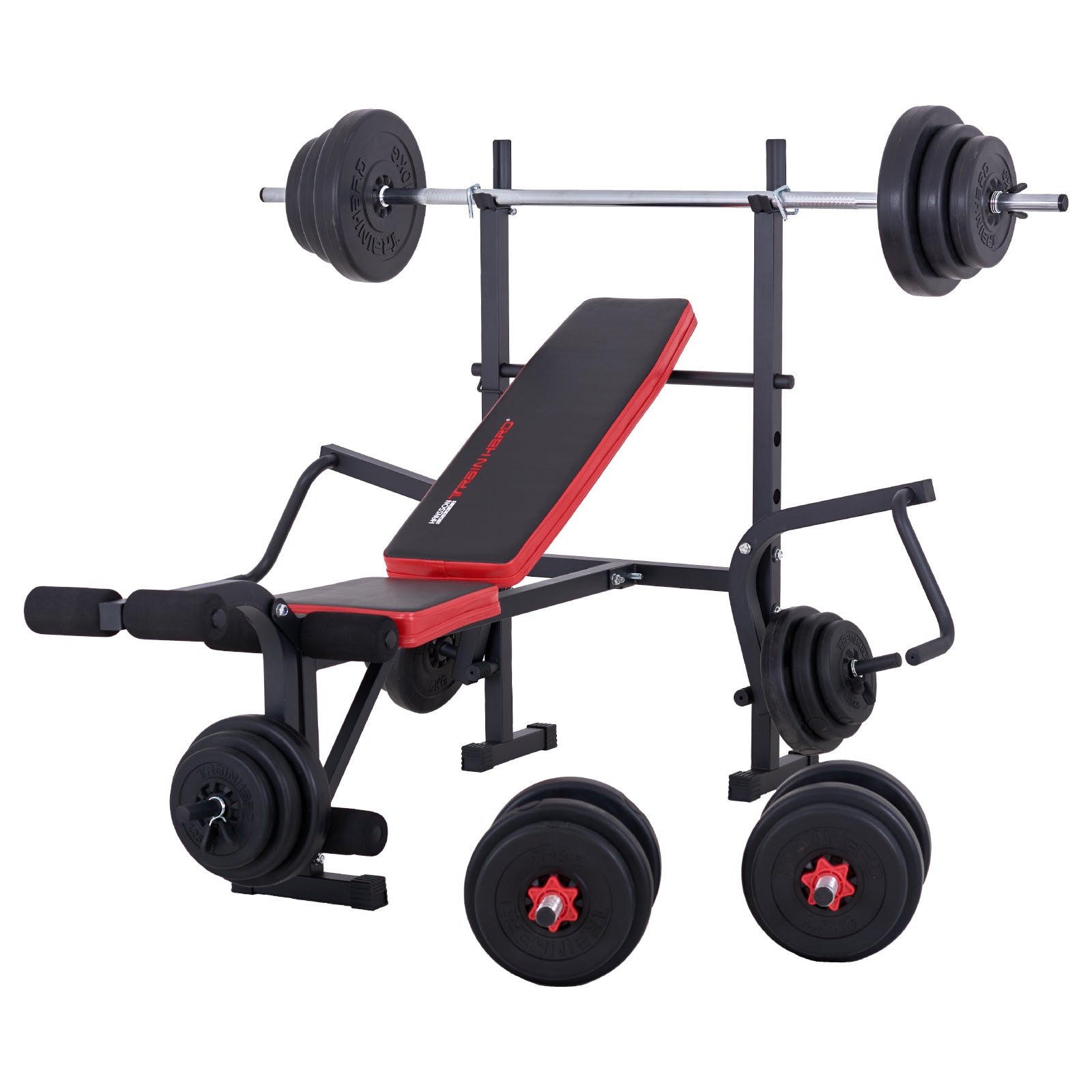 Train Hard® Multifunktionelle Hantelbank Set inkl. 70 Kg