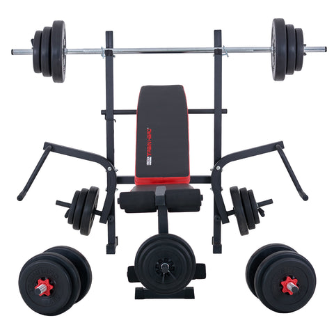 Train Hard® Multifunktionelle Hantelbank Set inkl. 70 Kg
