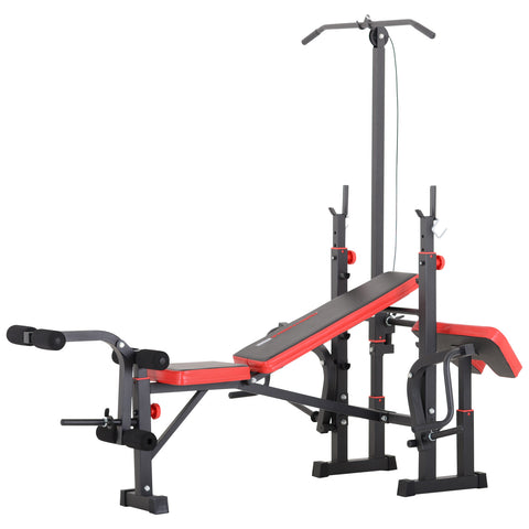 Train Hard® multifunktionelle Hantelbank m. Latzug, Arm- Beincurl, Butterfly