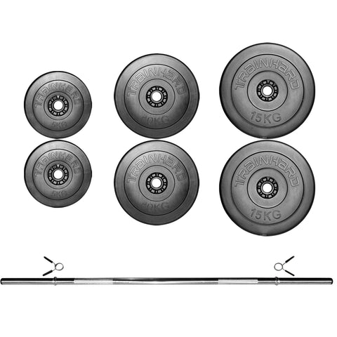 Train Hard® Kraftstation Universal inkl. Latzug + Langhantel u. 60 Kg