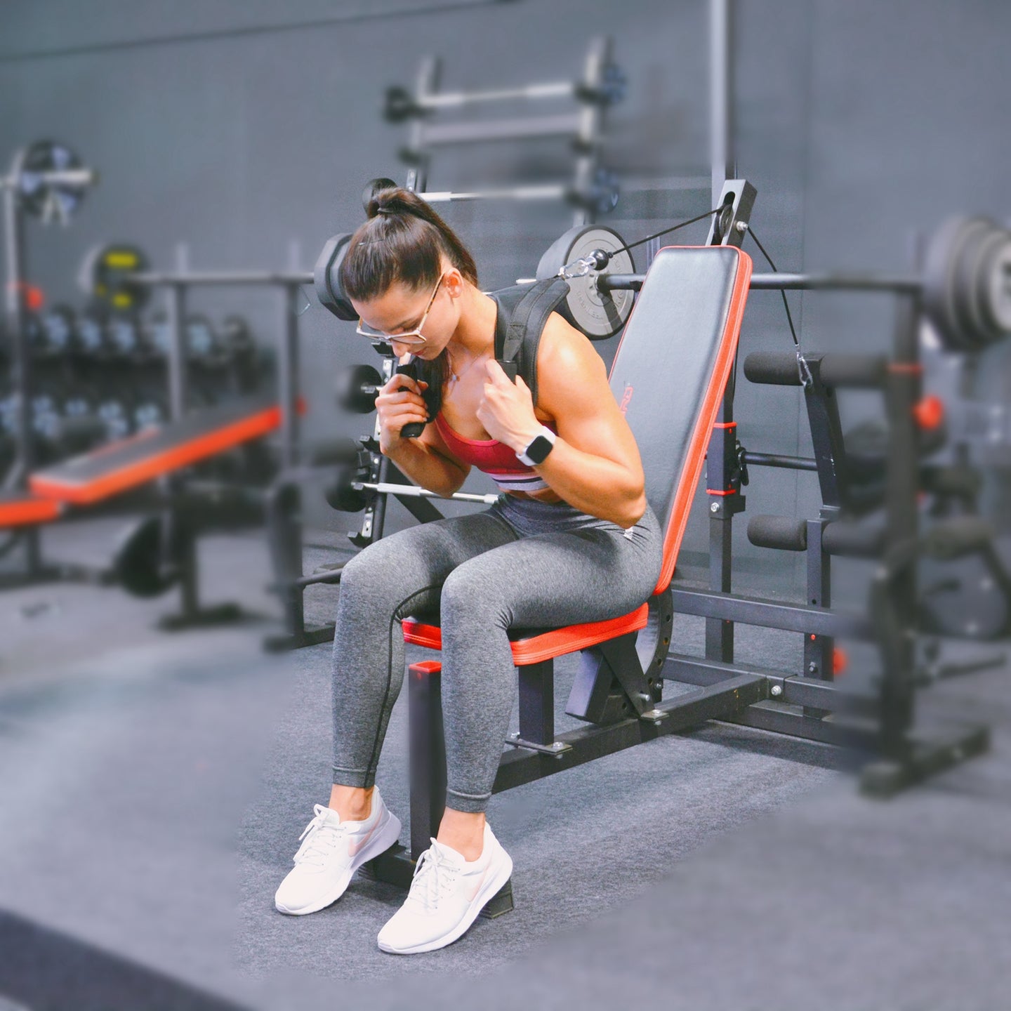 Train Hard® Multi-Kraftstation mit Latzug im Set inkl. 100 kg HanssonSports.de