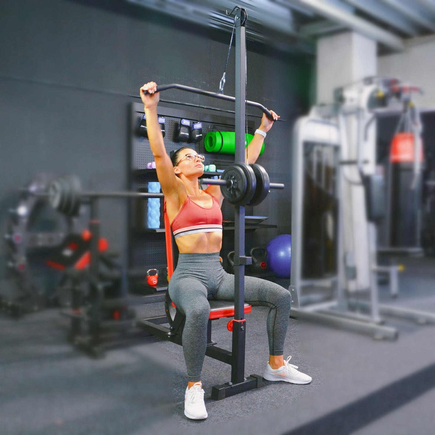 Train Hard® Multi-Kraftstation mit Latzug im Set inkl. 100 kg HanssonSports.de