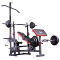 Train Hard® Kraftstation inkl. Latzug, Lang- und Curlhantel, 50 Kg Gewichte HanssonSports.de