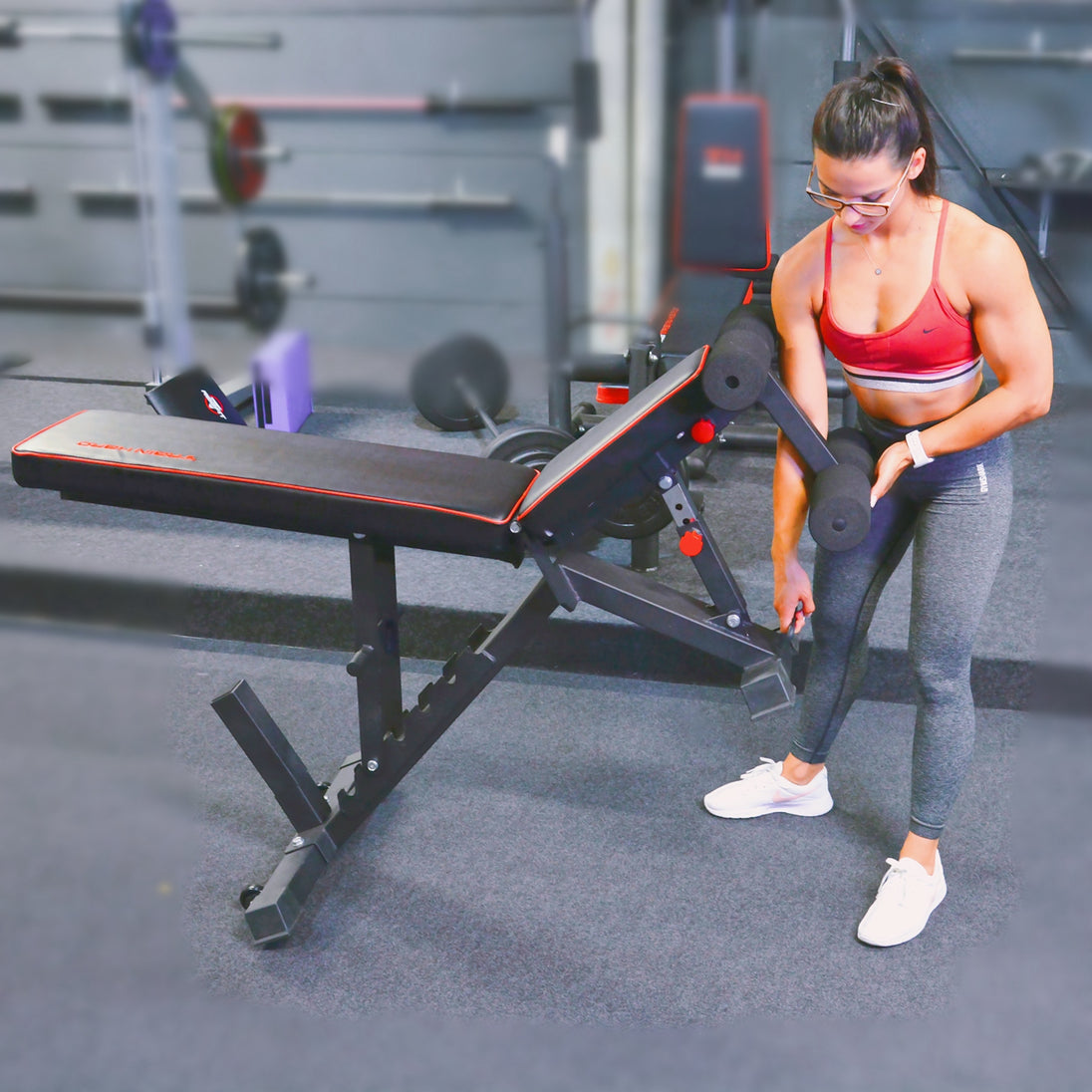 Train Hard® Premium Hantelbank Schrägbank, Belastbarkeit 450kg HanssonSports.de