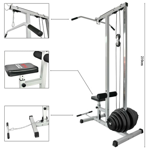 Train Hard® Latzugstation-Seilzug, mit 47,5 kg Gewichte