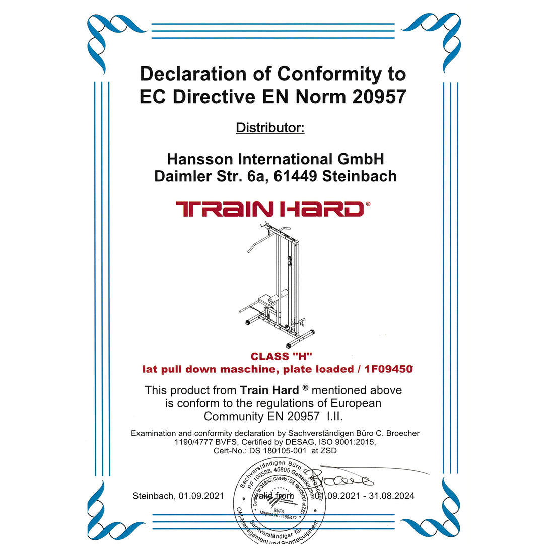 Train Hard® Latzugturm- Seilzug ohne Gewichte HanssonSports.de