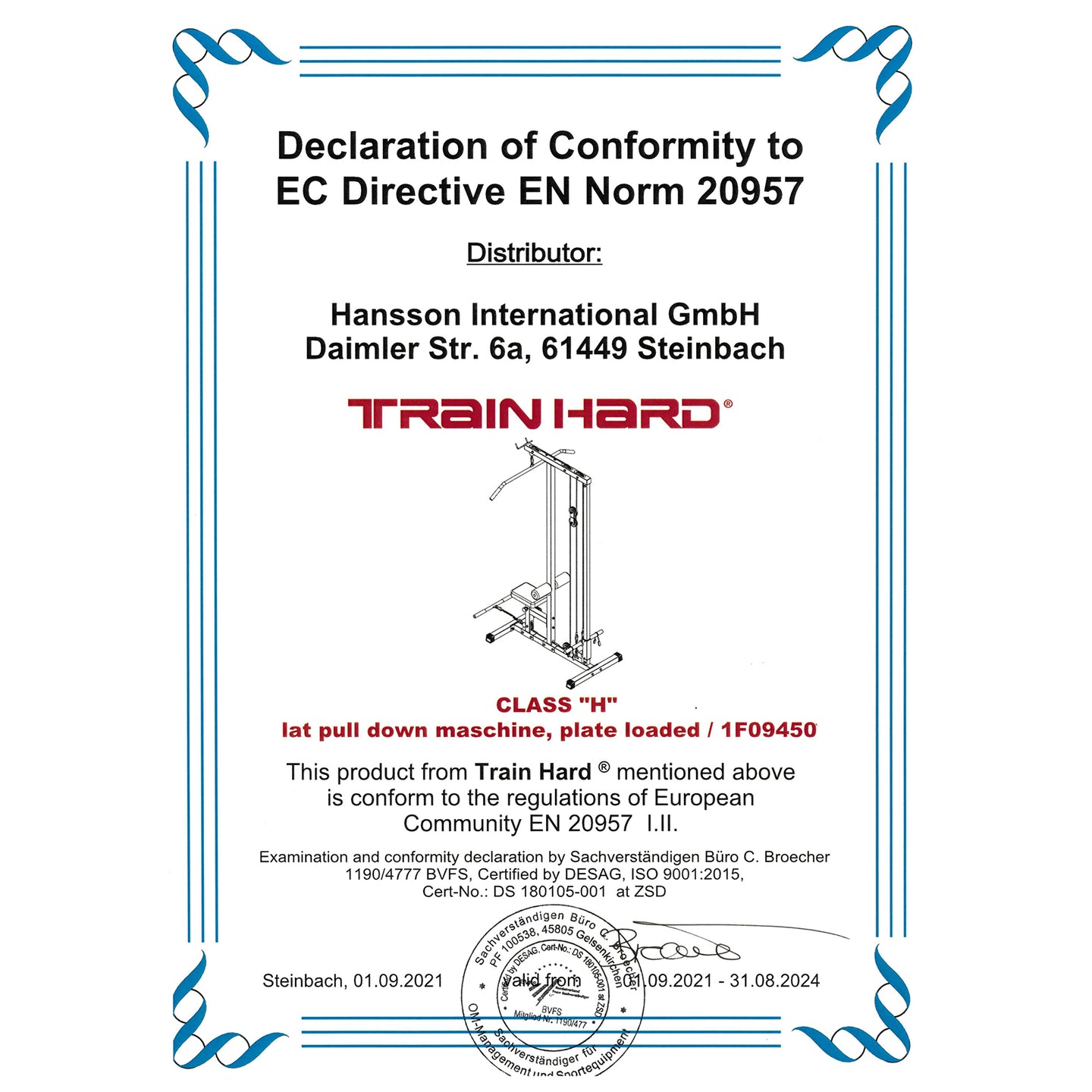Train Hard® Latzugturm- Seilzug ohne Gewichte HanssonSports.de