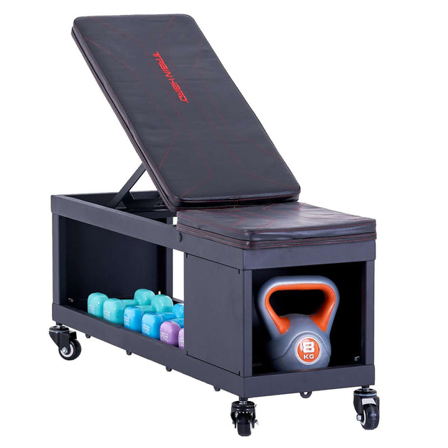 Eigene Entwicklung! Train Hard® Hantelbank mit Stauraum HanssonSports.de