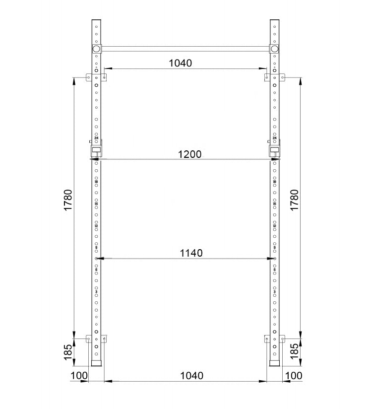 Train Hard® Power Rack, Wall Rack zur Wandbefestigung HanssonSports.de