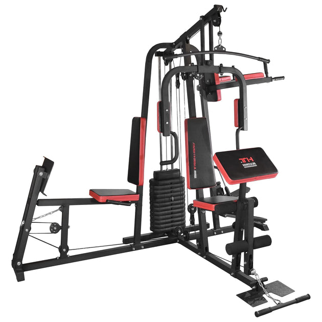 Train Hard® Kraftstation mit Beinpresse, Dipstation, Stepper HanssonSports.de