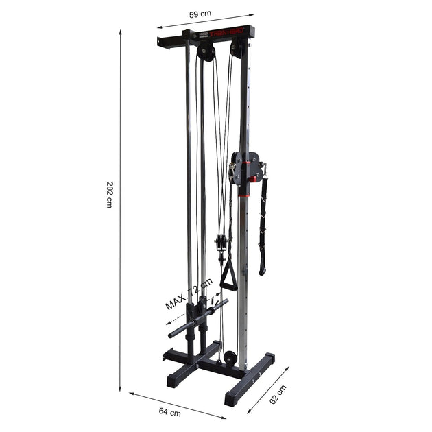 Train Hard® Latzugstation zur Wandbefestigung m/o Gewichte HanssonSports.de