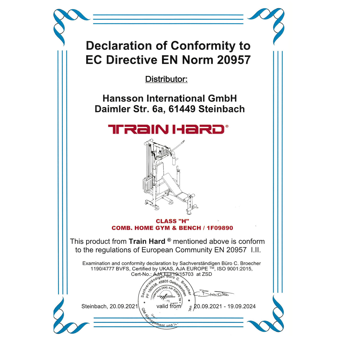 Train Hard® Massive Kraftstation inkl. 60 kg Gewichtsplatten HanssonSports.de