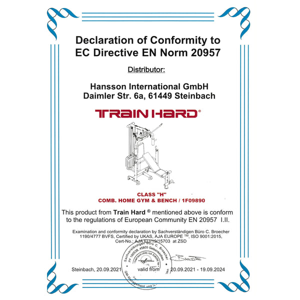 Train Hard® Massive Kraftstation inkl. 60 kg Gewichtsplatten HanssonSports.de
