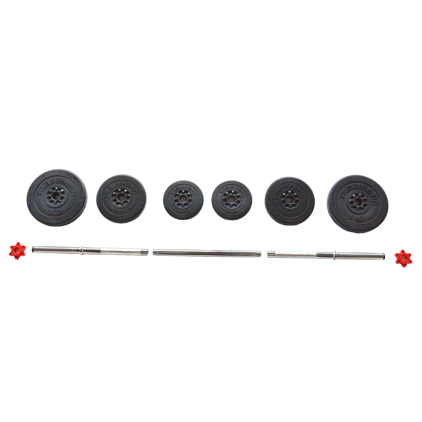 Train Hard® Langhantelset inkl. 17,5 Kg Gewichte HanssonSports.de