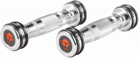Train Hard® Chromhantel Kurzhantel-Set Studio Qualität mit Gummiring 1-10 kg