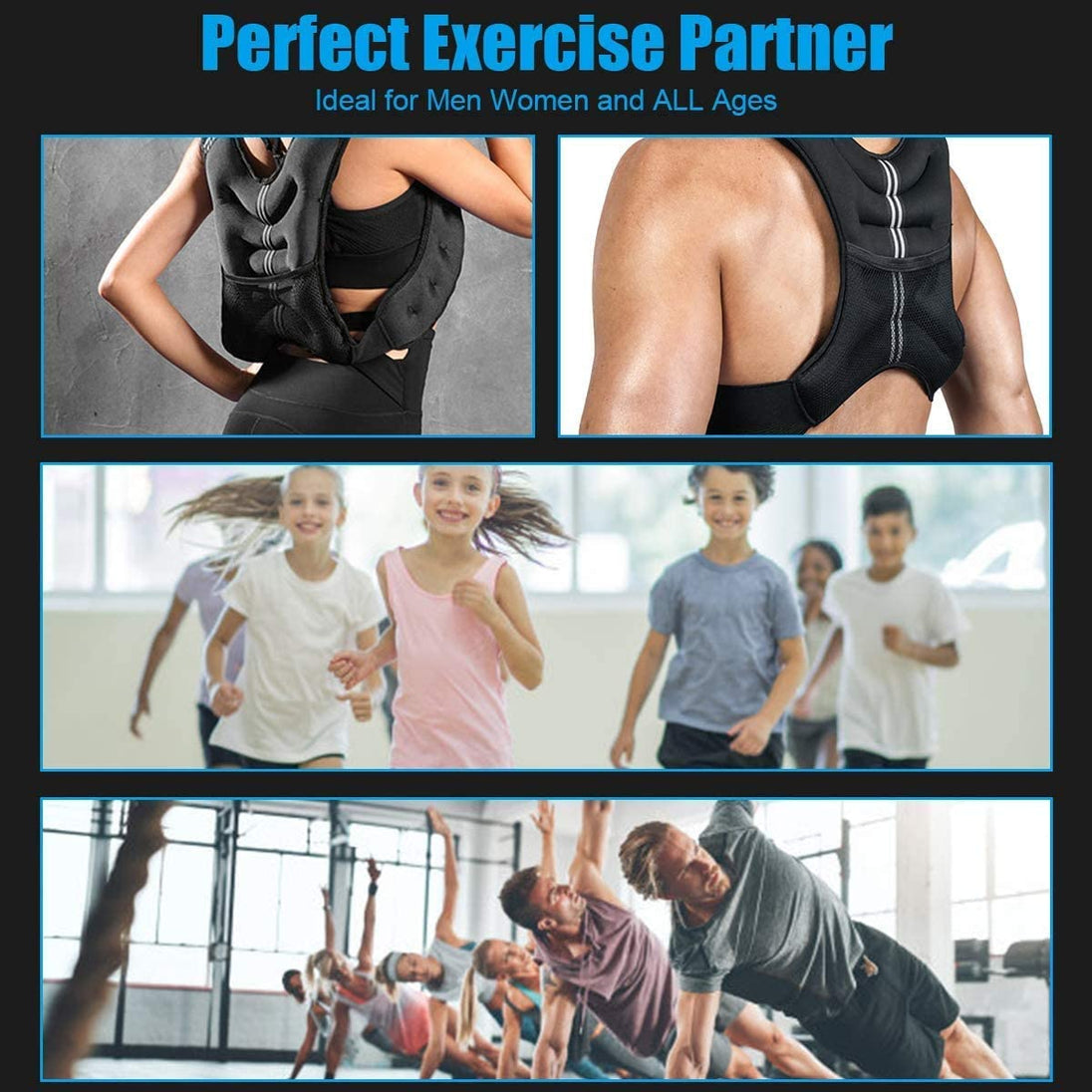 Gewichtsweste 8 KG, X-Style, Trainingsweste für Krafttraining, Laufen, Fitness, uvm. HanssonSports.de