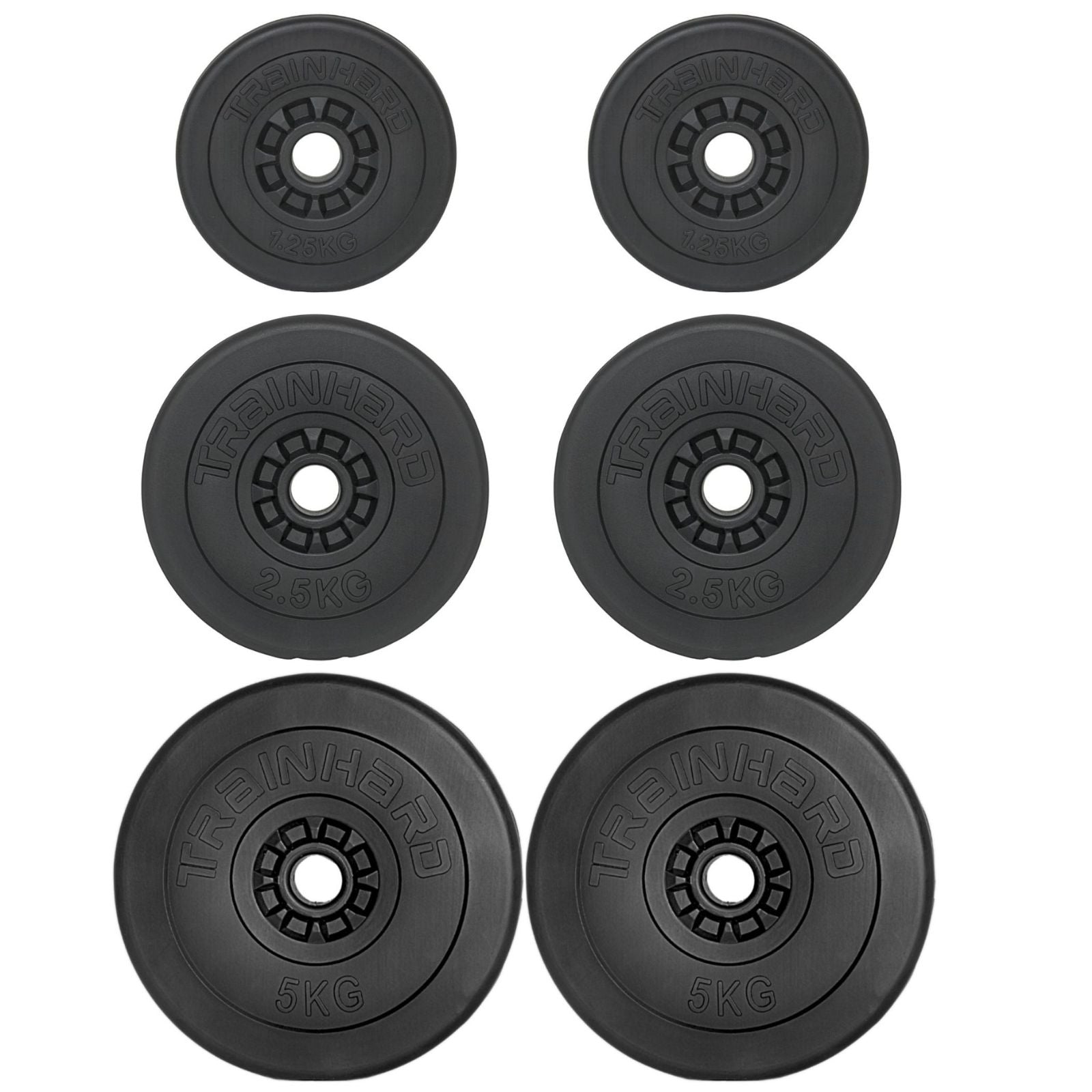 Train Hard® 17.5 Kg Hantelscheiben, Kunststoffgehäuse HanssonSports.de
