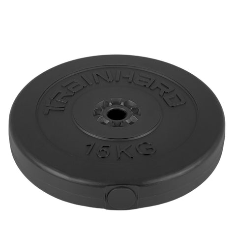 Train Hard® 30 Kg Hantelscheiben (2 x 15 Kg) Kunststoffgehäuse