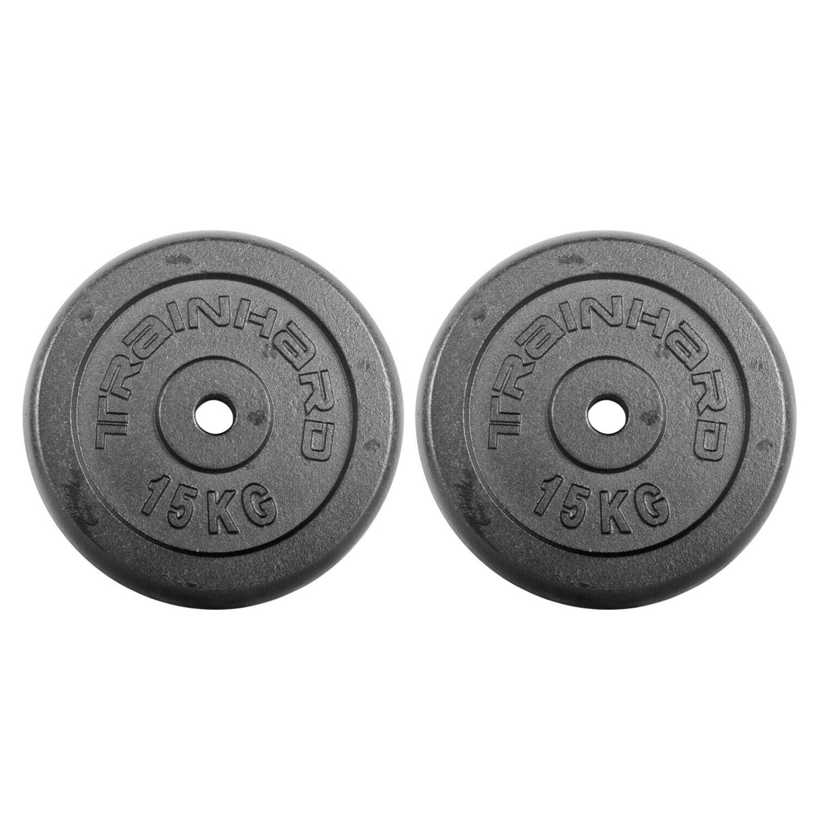 Train Hard® Hantelscheiben Gusseisen 2 x 15 Kg