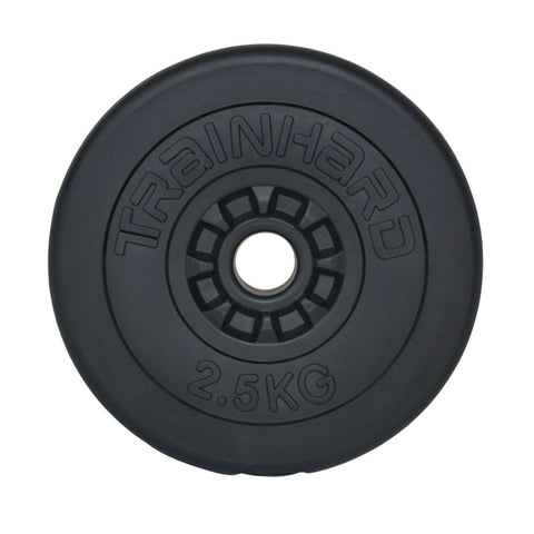 Train Hard® Hantelscheiben mit 30 mm Ldm, 20 kg, Kunststoff/Zement