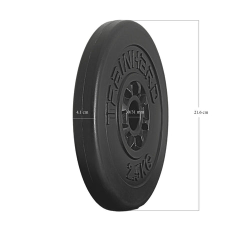 Train Hard® Hantelscheiben mit 30 mm Ldm, 20 kg, Kunststoff/Zement