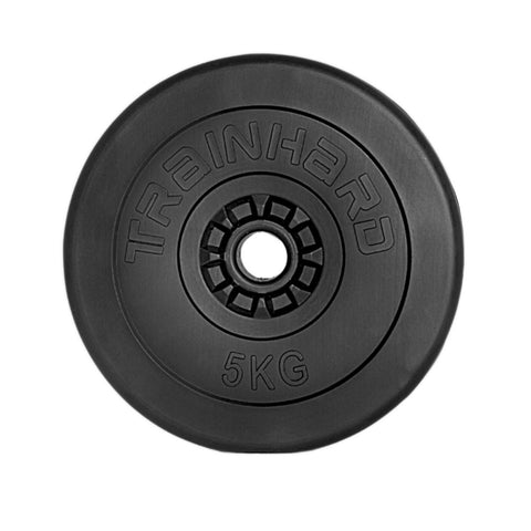 Train Hard® Hantelscheiben mit 30 mm Ldm, 20 kg, Kunststoff/Zement