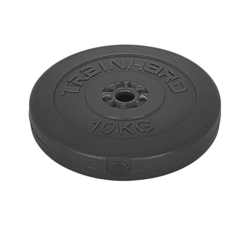 Train Hard® Hantelscheiben mit 30 mm Ldm, 20 kg Kunststoff/Zement