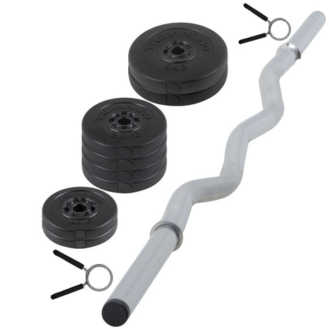 Train Hard® Curlhantel Set inkl. 22,5 Kg Gewichte & Verschluss