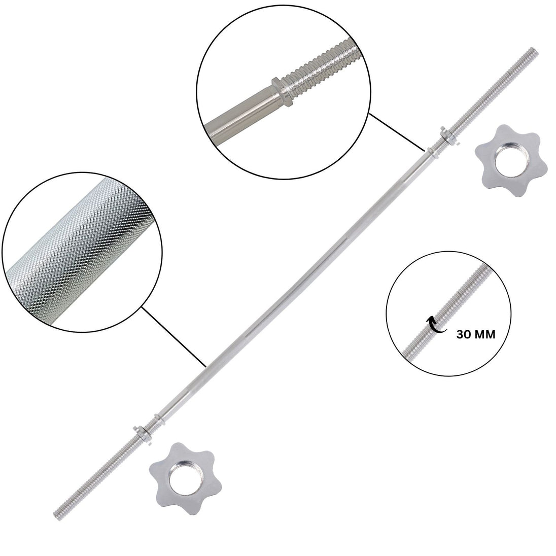 Train Hard® Langhantelstange 10 Kg, Vollstahl 175cm HanssonSports.de
