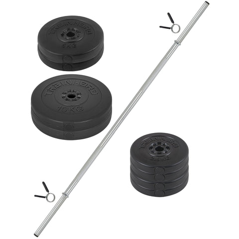Train Hard® Langhantelset mit Gewichten 25Kg bis 60Kg